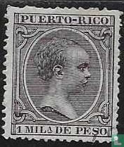 König Alfonso XIII., mit Aufdruck