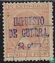 King Alfonso XIII, with overprint