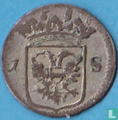 Groningen (ville) 1 stuiver 1690 (argent) "Wapenstuiver" - Image 1