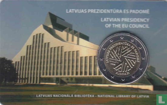 Letland 2 euro 2015 (coincard) "Latvian Presidency of the European Union council" - Afbeelding 1