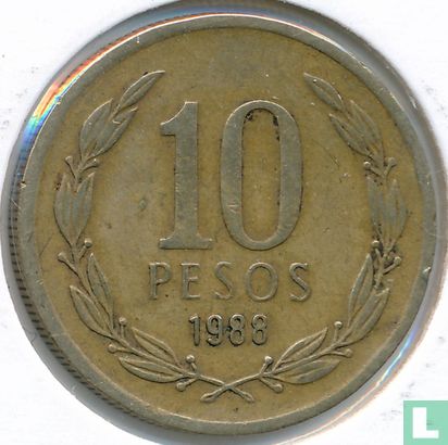 Chile 10 Peso 1988 - Bild 1