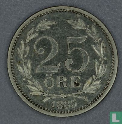 Schweden 25 Öre 1885 - Bild 1