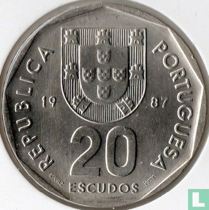 Portugal 20 escudos 1987 - Afbeelding 1
