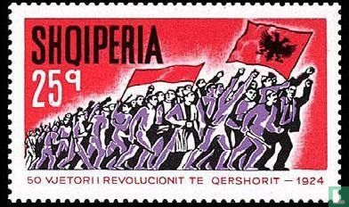 Revolutionaries with Albanian Flag