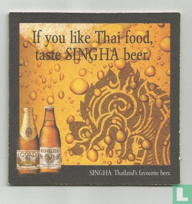 If you like Thai food, taste Singha beer. / Kana Moo Grob - Bild 1