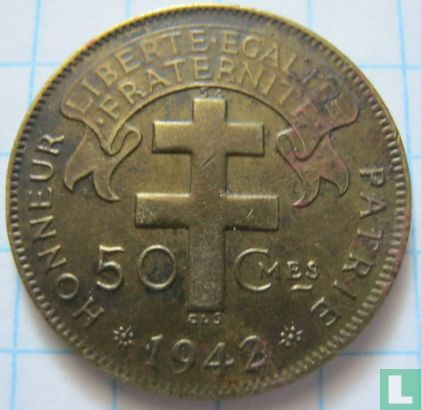 Französisch-Äquatorialafrika 50 Centime 1942 - Bild 1