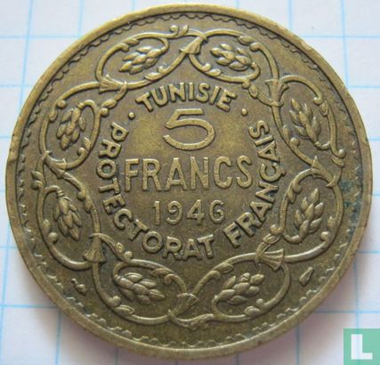 Tunesien 5 Franc 1946 (AH1365) - Bild 1