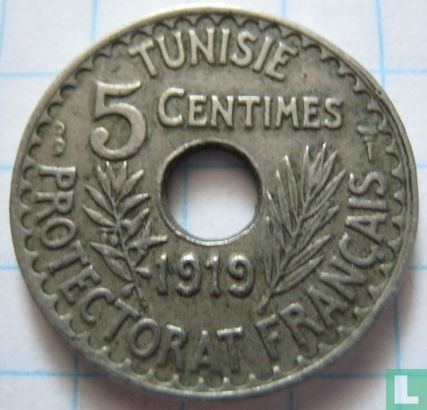 Tunesien 5 Centime 1919 (AH1337) - Bild 1