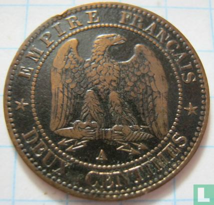 France 2 centimes 1855 (A - dog) - Image 2