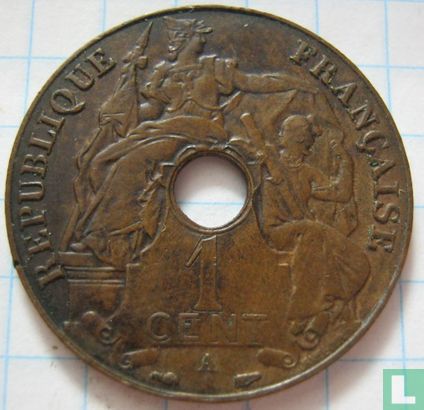 Indochine française 1 centime 1938 - Image 2