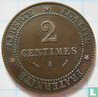 France 2 centimes 1896 - Image 2