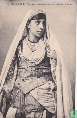Mauresque d' Alger en costume de Fête - Afbeelding 1