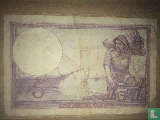 France 5 Francs 1924 - Image 2