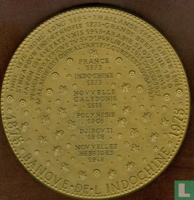 France  100th Anniversary of the Bank of Indochina  1975 - Image 2