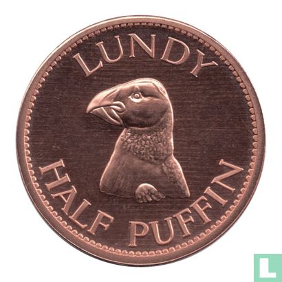 Lundy 0.5 Puffin 1977 (Copper - Proof) - Image 1