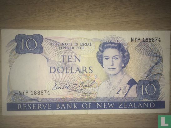 New Zealand 10 Dollars 1989 - Image 1