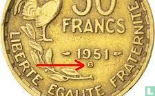 Frankreich 50 Franc 1951 (B) - Bild 3
