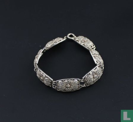 Zilveren Armband, Filigrain, Met Bloemen - Bild 1