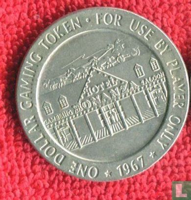 USA  1 dollar Bonanza Hotel gaming token (Las Vegas, NV)  1967 - Afbeelding 1
