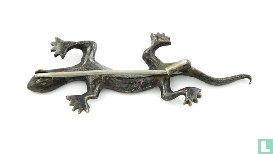 Zilveren Broche, Salamander - Image 2