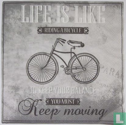 Servet  life is like riding a bicycle - Bild 1