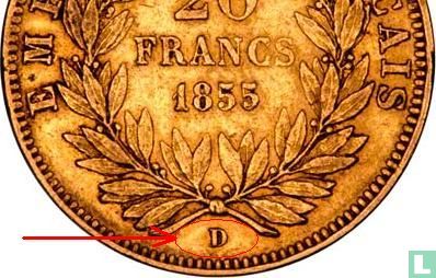 France 20 francs 1855 (D) - Image 3
