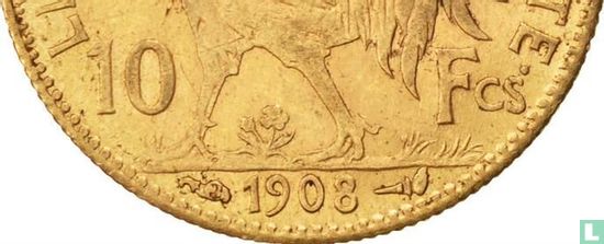 Frankrijk 10 francs 1908 - Afbeelding 3