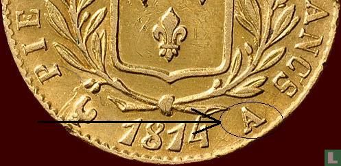 Frankrijk 20 francs 1814 (LOUIS XVIII - A) - Afbeelding 3