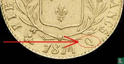 France 20 francs 1814 (LOUIS XVIII - Q) - Image 3