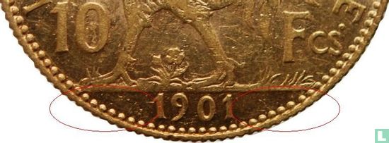 France 10 francs 1901 - Image 3
