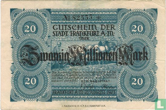 Stadt Frankfurt am Main, 20 million Mark 20.08.1923 - Image 1