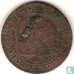 Frankrijk 5 centimes 1853 (K) - Afbeelding 2