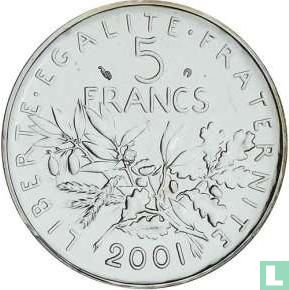 Frankreich 5 Franc 2001 (Nickel) - Bild 1