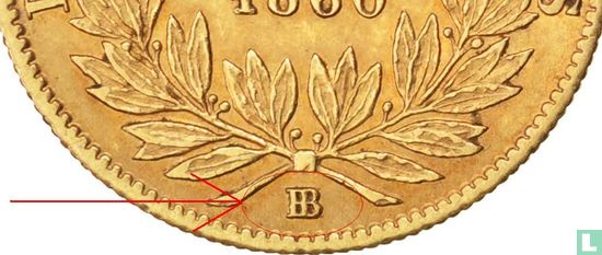 Frankrijk 5 francs 1860 (BB) - Afbeelding 3