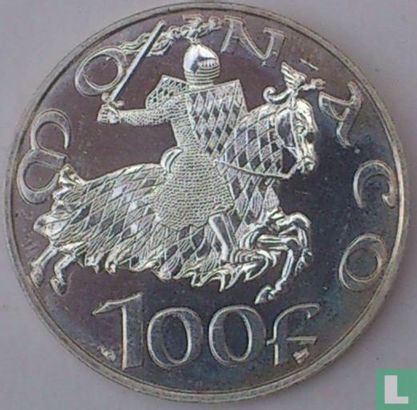 Monaco 100 francs 1997 "700th Anniversary of the Grimaldi Dynasty" - Image 2