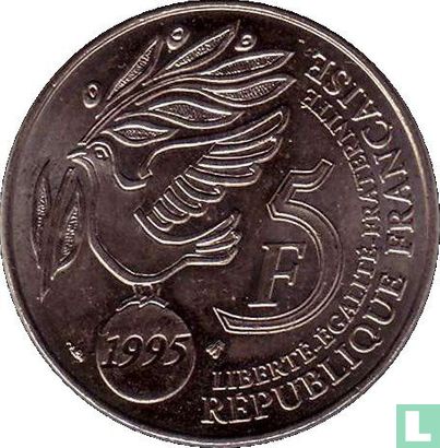 Frankrijk 5 francs 1995 "50th anniversary of the United Nations" - Afbeelding 1