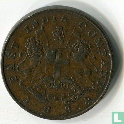Bombay ½ Anna 1834 (AH1249 - 2½ mm) - Bild 1