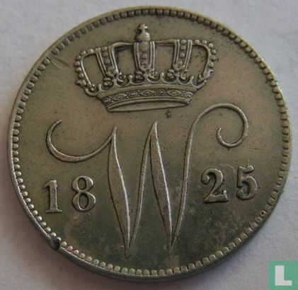 Nederland 25 cent 1825 (mercuriusstaf) - Afbeelding 1