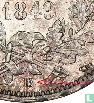 Frankrijk 5 francs 1849 (Ceres - BB) - Afbeelding 3