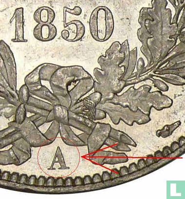 France 5 francs 1850 (A) - Image 3