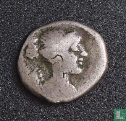 Romeinse Rijk, AR Quinarius, 90 BC, gens Titia, Rome - Afbeelding 1