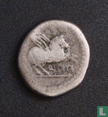 Empire romain, AR quinarius, 90 BC, Gens Titia, Rome - Image 2