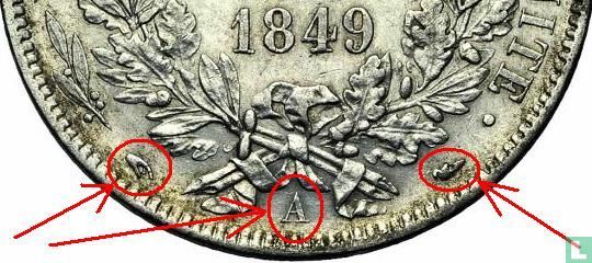 Frankreich 5 Franc 1849 (Ceres - A - Hand und Hundekopf) - Bild 3