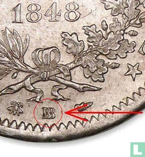 Frankrijk 5 francs 1848 (Hercules - BB) - Afbeelding 3