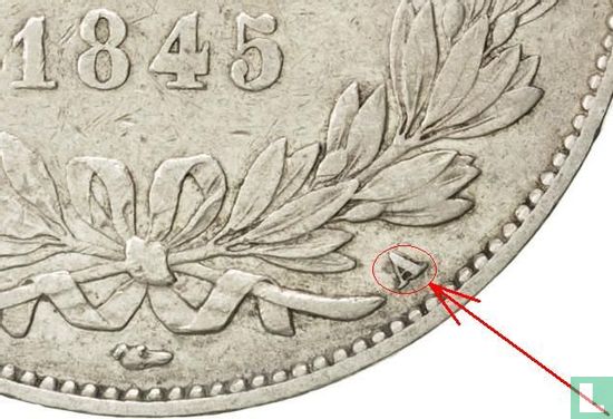 Frankrijk 5 francs 1845 (A) - Afbeelding 3