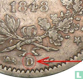 France 5 francs 1848 (D) - Image 3