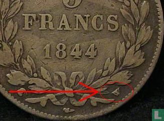 France 5 francs 1844 (W) - Image 3
