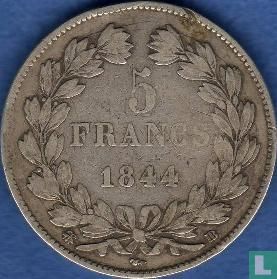 France 5 francs 1844 (BB) - Image 1
