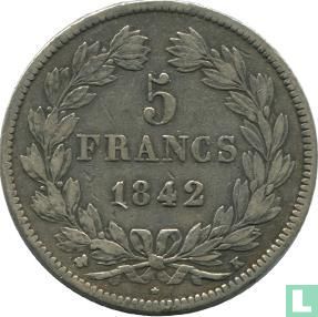 France 5 francs 1842 (K) - Image 1