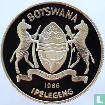 Botswana 2 pula 1986 (PROOF) "25th anniversary World Wildlife Fund" - Image 1
